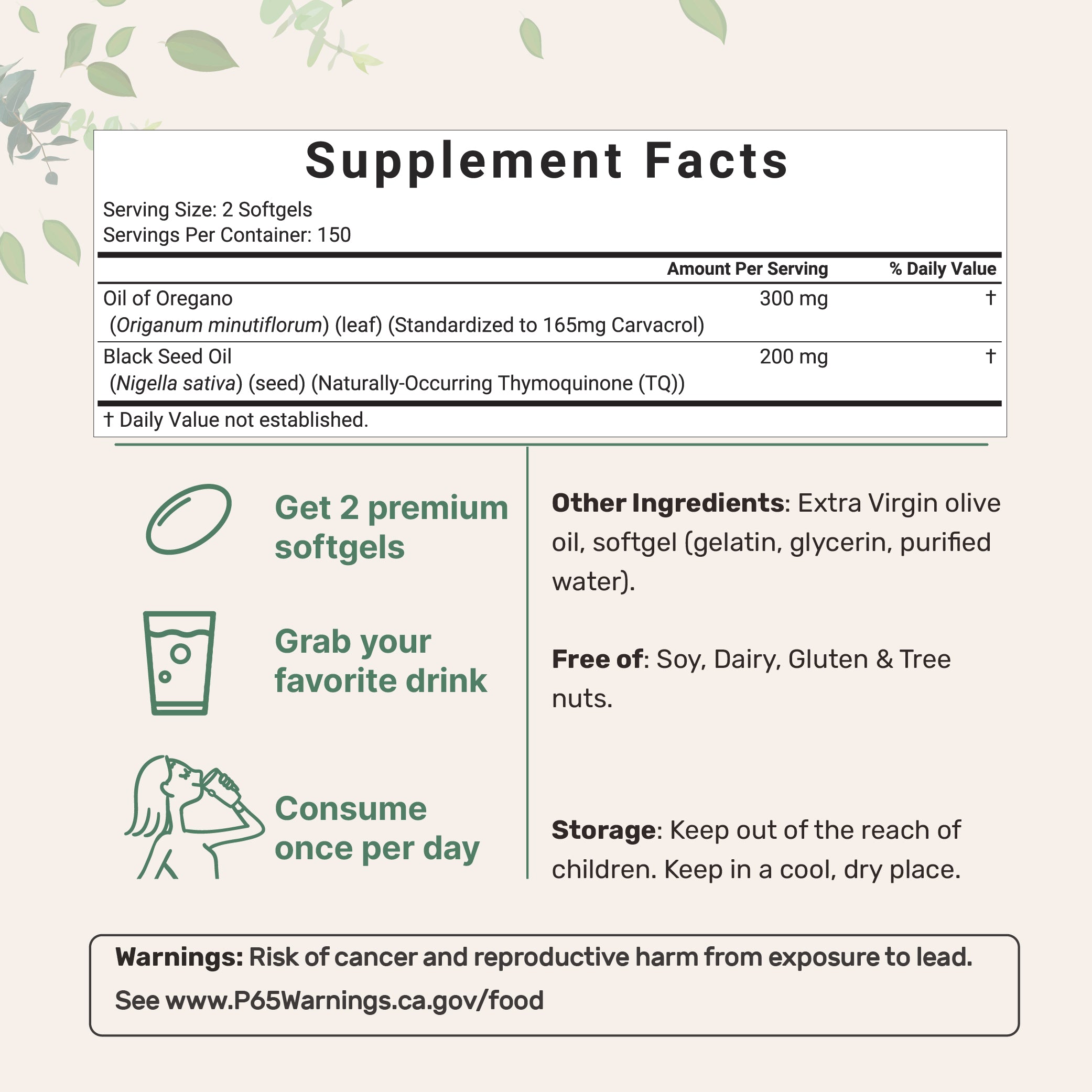 Micro Ingredients Oregano Oil with Black Seed Oil