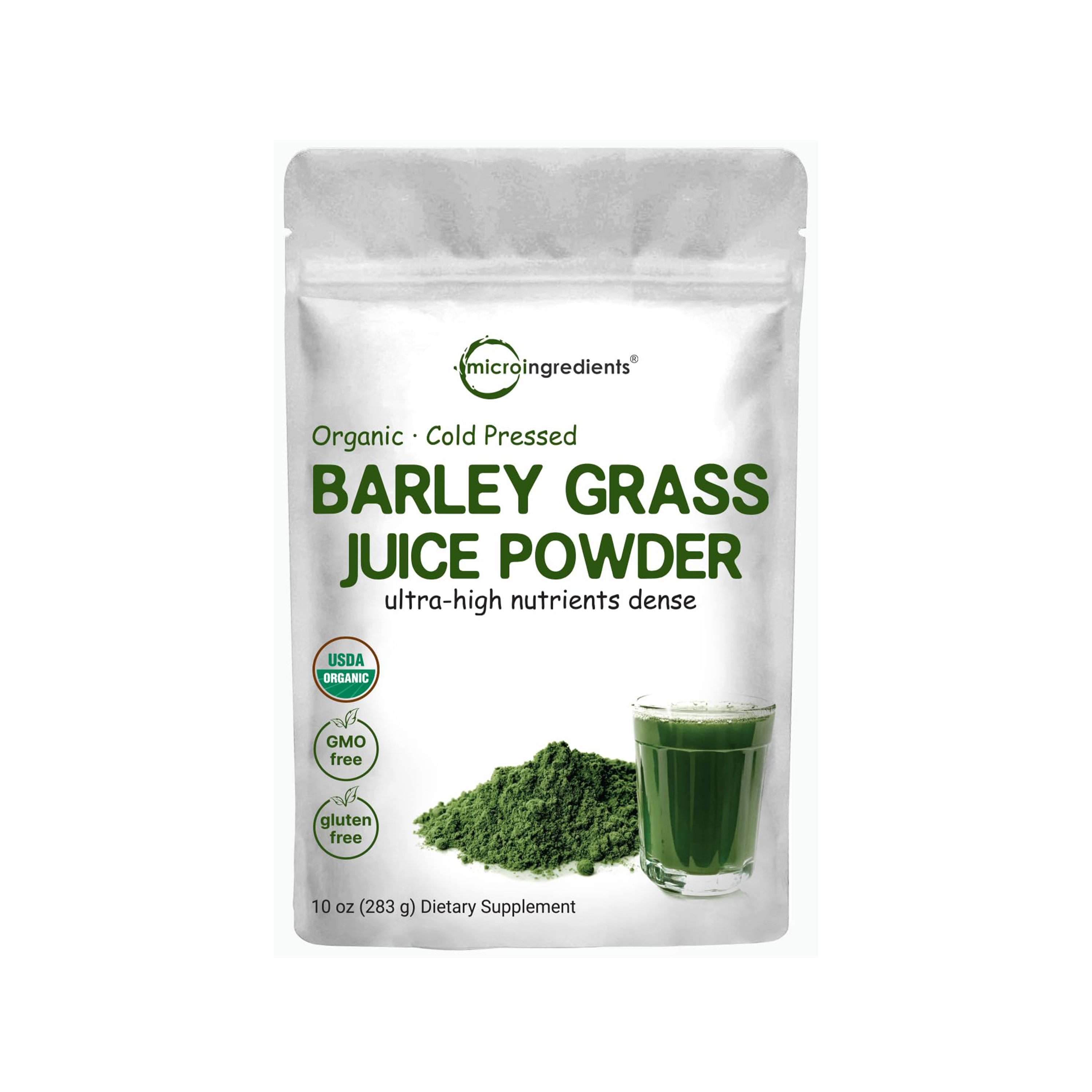 Micro Ingredients Organic Barley Grass Juice Powder, 10 Ounce