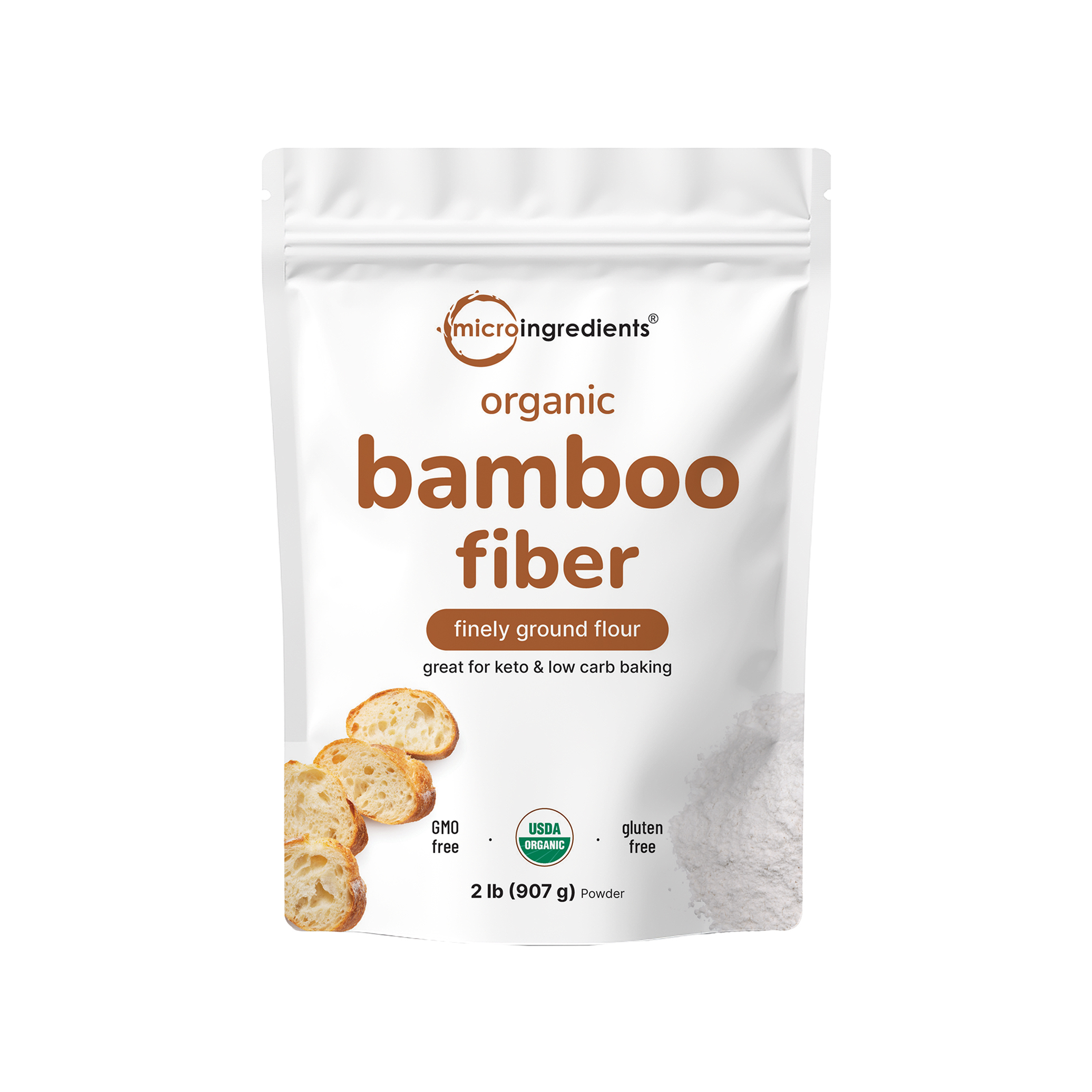 Micro Ingredients Organic Bamboo Fiber Powder, 2lbs