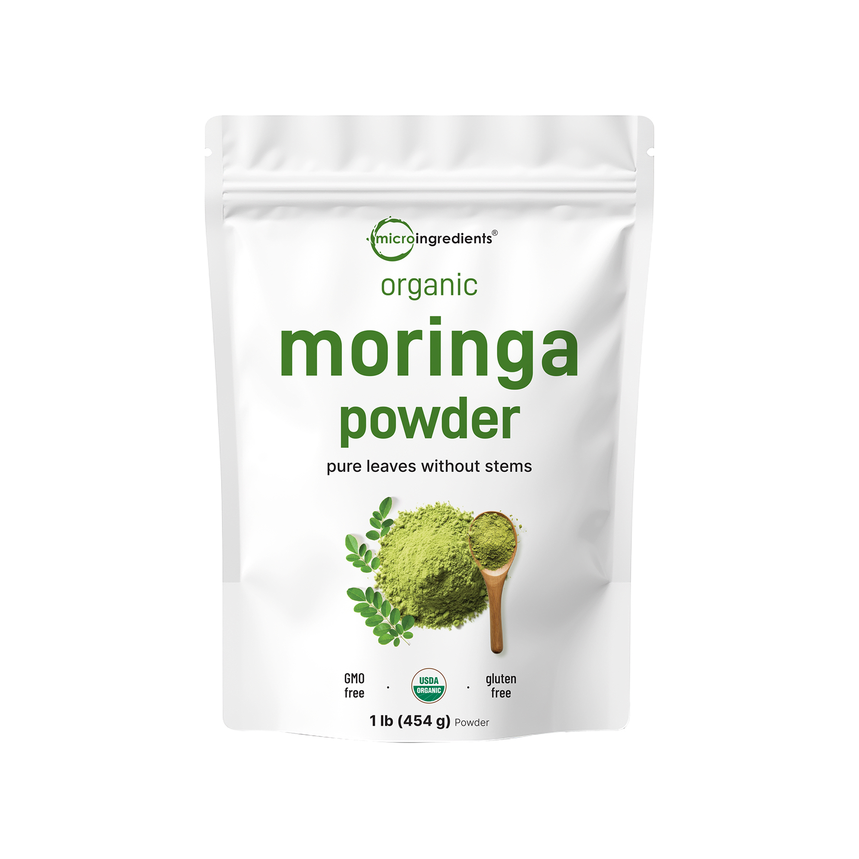 Micro Ingredients Organic Moringa Oleifera Leaf Powder, 1 Pound, Rich in Antioxidants & Immune Vitamins