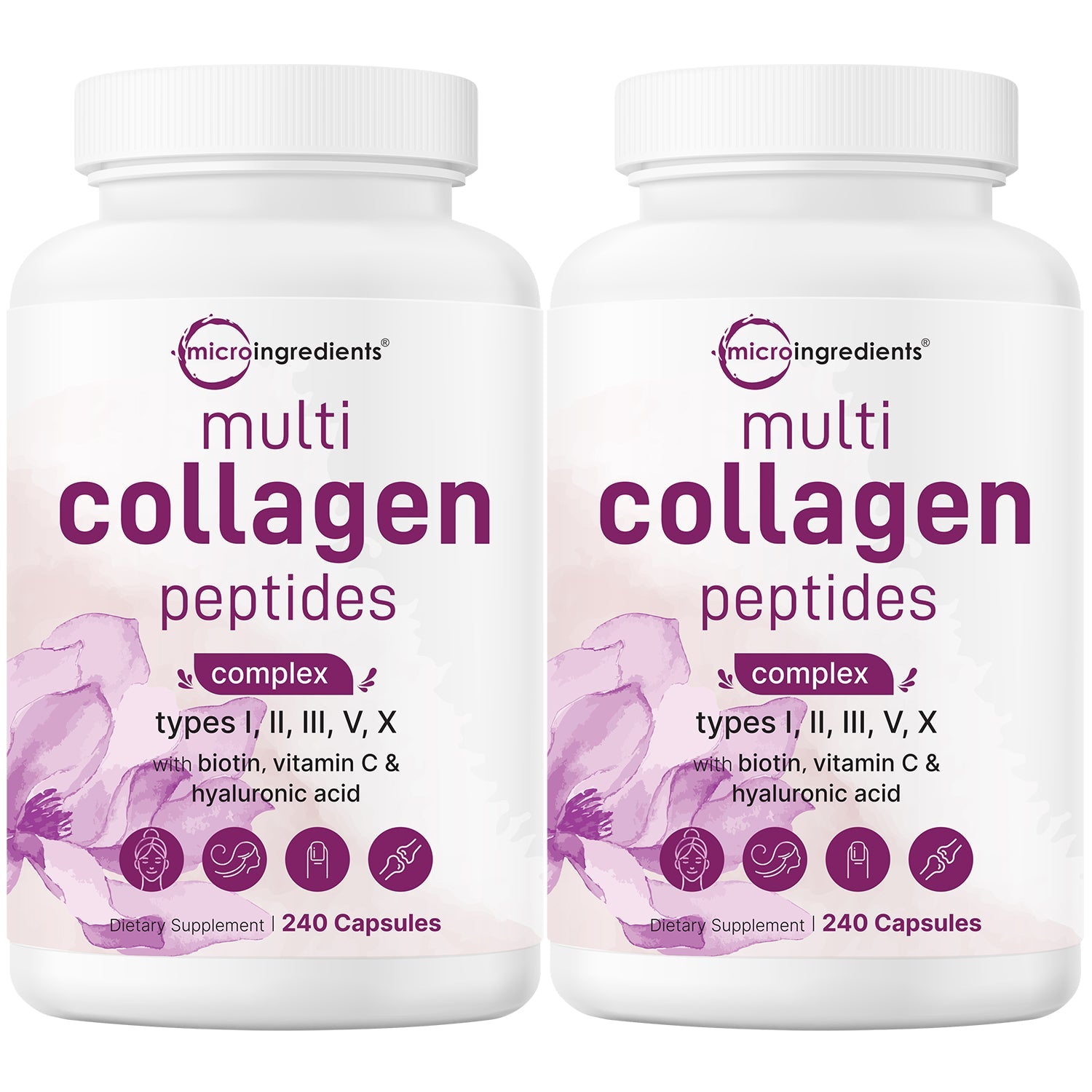 Micro Ingredients 2 Pack Multi Collagen Pills for Women & Men, 480 Capsules