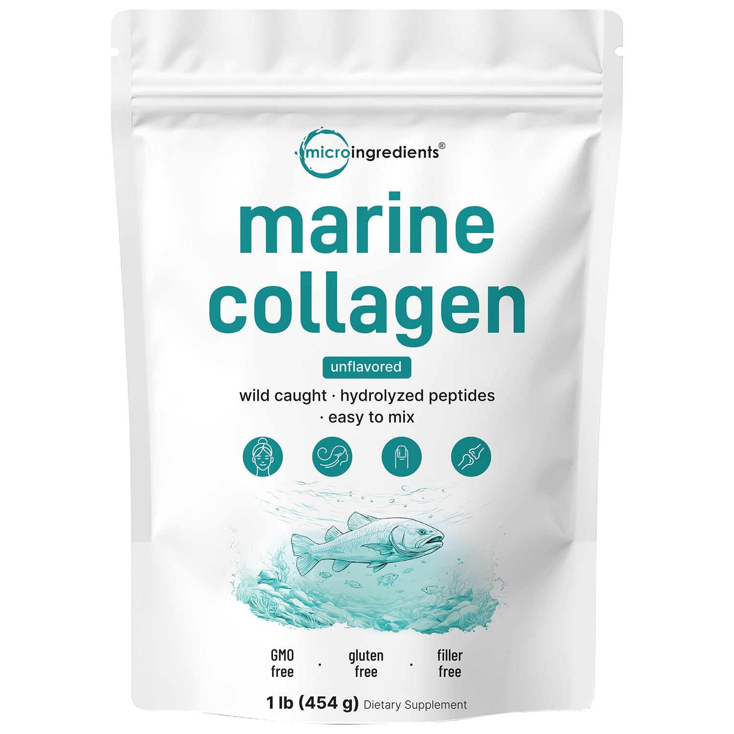 Micro Ingredients Marine Collagen Protein Powder, 37 Servings Per Pack